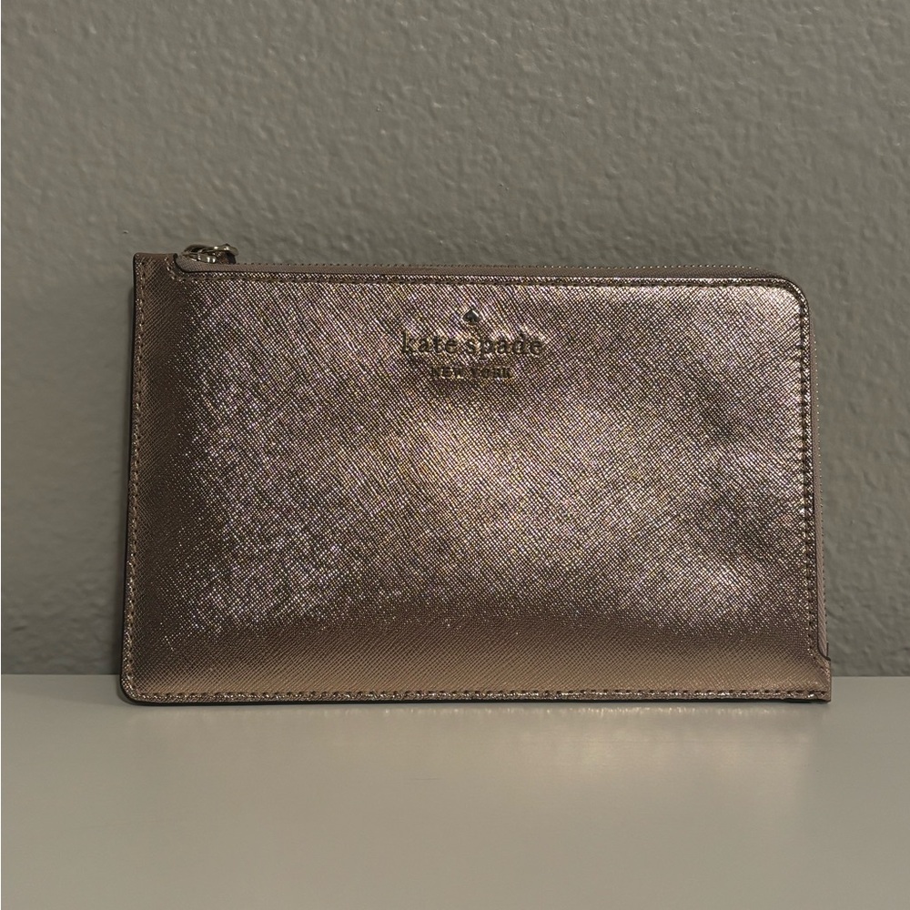 Kate Spade Metallic Rose Gold Wristlet